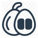 Mispel Obst Braun Symbol