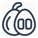 Mispel Obst Braun Symbol