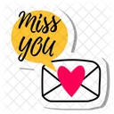 Miss You Message  Icon
