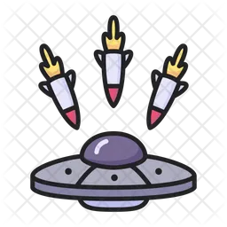 Missiles On Ufo  Icon