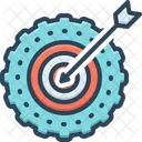 Mission Arrow Cogwheel Icon