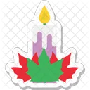 Mistletoe Christmas Candle Icon
