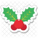 Mistletoe Christmas Leaves Icon