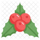 Mistletoe Leaves Christmas Icon