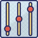 Mixer De Volume Equalizador De Audio Preferencias Musicais Icono