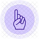 Farbkreissymbol Mit Nach Oben Zeigendem Finger Icon