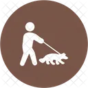 Mit Hund spazieren gehen  Symbol