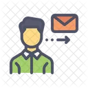 Mitarbeiter Senden Mail Symbol