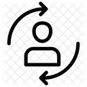 Mitarbeiter versetzen  Symbol