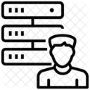 Mitarbeiterdatenbank Datenarchitektur Datenserverinfrastruktur Symbol