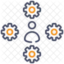 Engagement der Mitarbeiter  Symbol