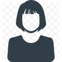 Weibliche Mitarbeiterin Avatar Mitarbeiter Symbol