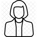 Weibliche Mitarbeiterin Avatar Mitarbeiter Symbol