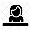 Weiblich Angestellte Buro Symbol