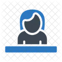 Weiblich Angestellte Buro Symbol