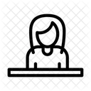 Weiblich Angestellte Buro Symbol