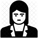 Weibliche Mitarbeiterin Weiblich Mitarbeiterin Symbol