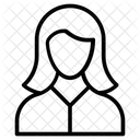Mitarbeiterin weiblich  Symbol