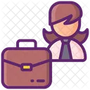 Mitarbeiterin Mitarbeiterin Mitarbeiterin Empfangsdame Symbol