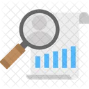 Graphensuche Unternehmensstatistiken Datenanalyse Symbol