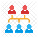 Mitglieder Flussdiagramm Workflow Symbol