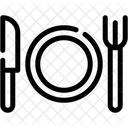 Mittagessen Mahlzeit Mittag Symbol