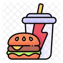 Mittagessen Burger Hamburger Symbol