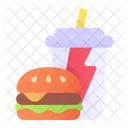 Mittagessen Burger Hamburger Symbol