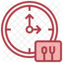 Mittagszeit Uhr Mittagessen Symbol