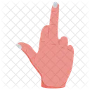 Mittelfinger Zeigefinger Unhofliche Geste Icon