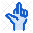 Zwei Finger Mitte Symbol