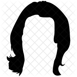 Mittellange Frisur  Symbol