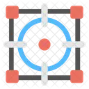 Fokussieren Konzentrieren Zentralisieren Symbol