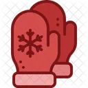 Mitten Santa Claus Gloves Icon