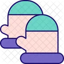 Mittens Winter Gloves Icon