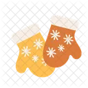 Mittens Pair Colorful Icon