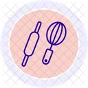 Mixer And Baking Tools Line Icon Icon