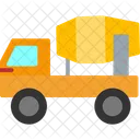 Truck Concrete Mixer Construction Icon