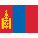 Mn Mongolie Drapeaux Iso Icône