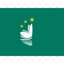 Mo Macao Drapeaux Iso Icône