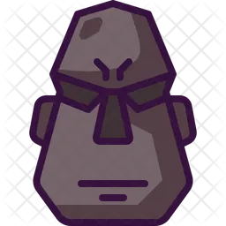 Free Moai Icon - Download in Colored Outline Style