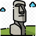 Moai Statues Easter Island Landmark Icon