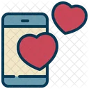 Mobile Message Heart Icon