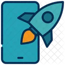 Mobile Contact Rocket Icon