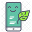 Mobile Smartphone Leaf Icon