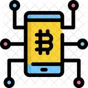 Mobile Bitcoin Cryptocurrency Icon