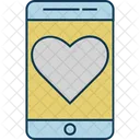 Mobile Heart Heart Sign Icon