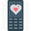 Mobile Heart Sign Valentines Day Icon