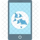 Mobile Globe Mobile Internet Icon