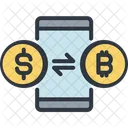 Bitcoin Mobile Dollar Icon